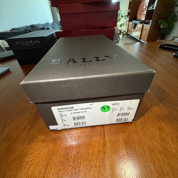 Bally Switzerland Goodyear 10.5 Red Calf Washed Gingo/58 - Picture 11 of 14